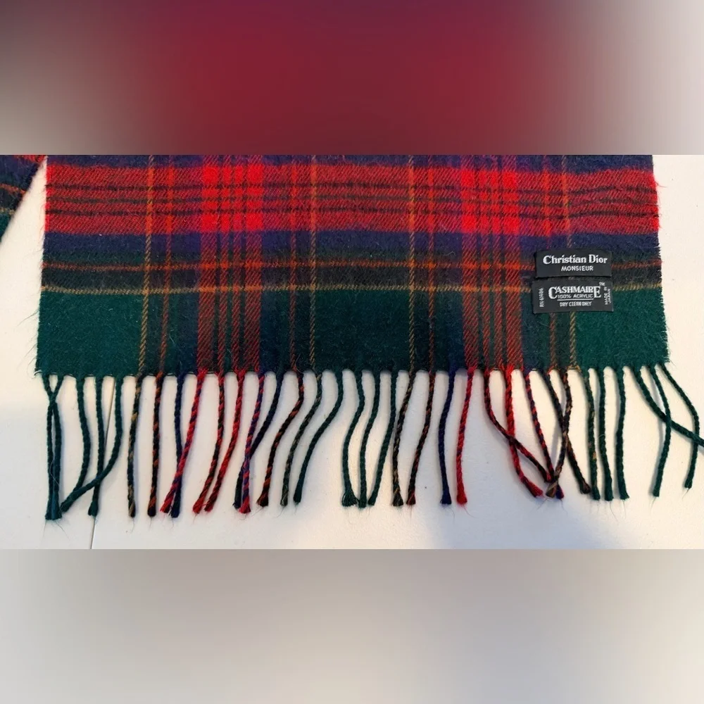 Christian Dior | Monsieur Tartan Plaid Cashmaire Scarf
